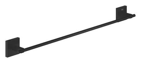 Držač ručnika Grohe Start Cube u mat crnoj boji sa skrivenim zidnim pričvršćenjem.