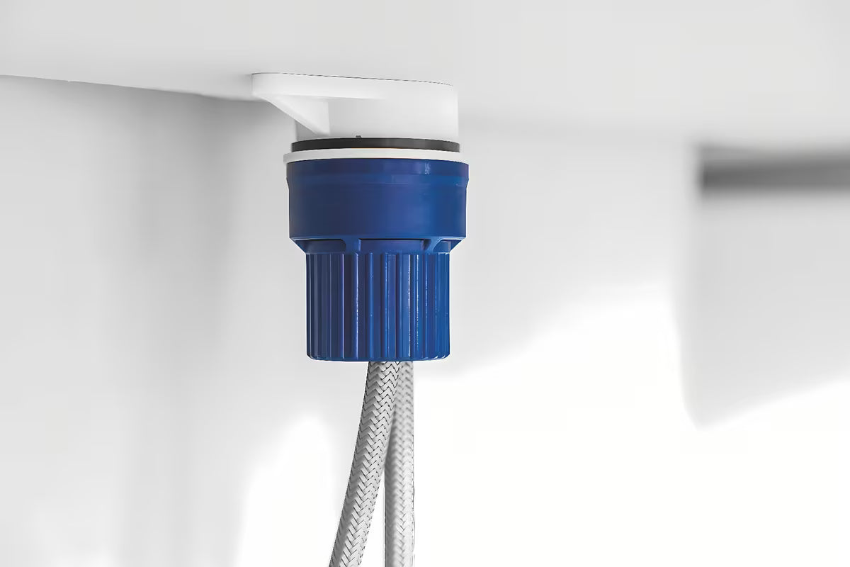 Kromirana miješalica za sudoper Grohe Start Curve s visokim zakretnim izljevom i izvlačnim tušem