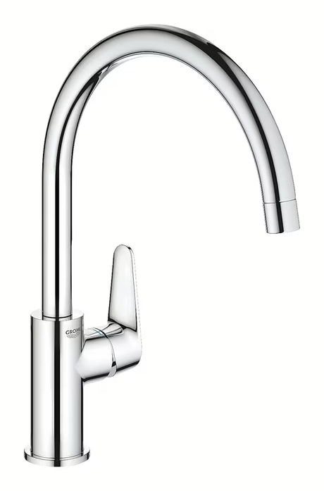 Kromirana jednoručna baterija miješalica za sudoper Grohe Start Curve s visokim zakretnim izljevom