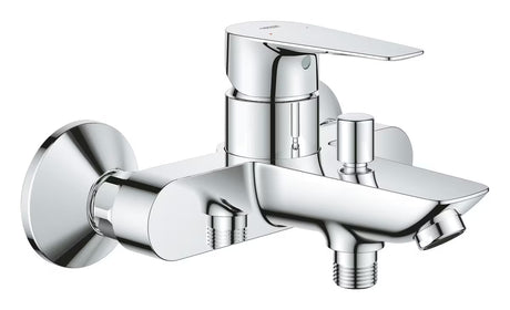 Kromirana zidna jednoručna baterija miješalica za kadu Grohe Start Edge s preklopnikom kada i tuš