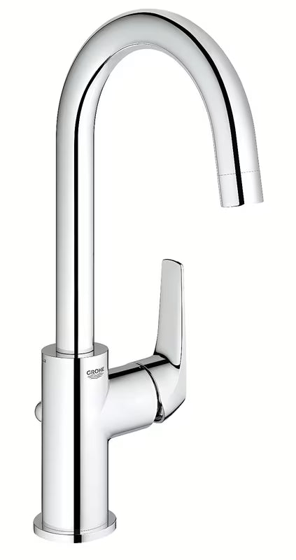 Kromirana miješalica za umivaonik Grohe Start Flow s visokim zakretnim izljevom i ručicom