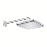 Kromirana nadglavni tuš Grohe Tempesta 250 Cube sa zidnim nosačem tuša i mlazom Rain