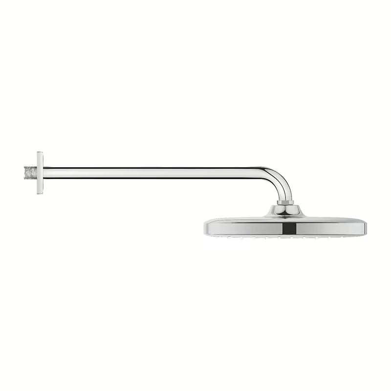 Kromirana nadglavni tuš Grohe Tempesta 250 Cube sa zidnim nosačem tuša i mlazom Rain