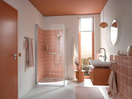 Kromirani tuš set Grohe Tempesta Cube s ručnim tušem, šipkom i crijevom