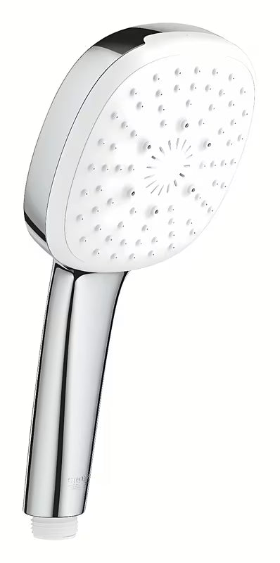 Kromirana ručna tuš-slušalica Grohe Tempesta Cube s tri mlaza Rain, Jet i Massage.