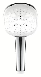 Kromirana ručna tuš-slušalica Grohe Tempesta Cube s tri mlaza Rain, Jet i Massage.