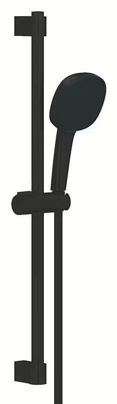 Mat crni tuš set Grohe Tempesta Cube s ručnim tušem, šipkom i crijevom