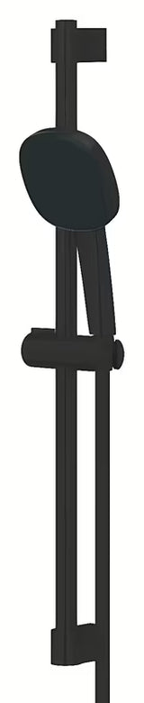 Mat crni tuš set Grohe Tempesta Cube s ručnim tušem, šipkom i crijevom