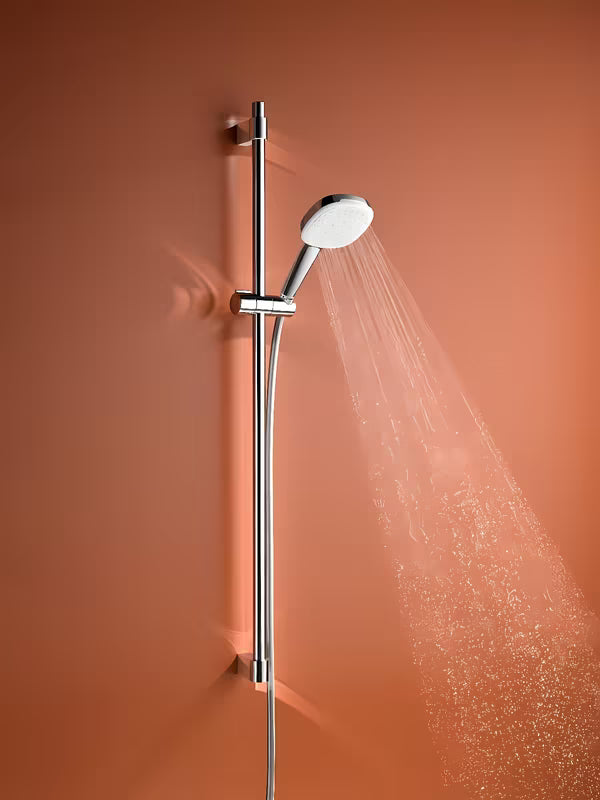 Kromirani tuš set Grohe Tempesta Cube s ručnim tušem, šipkom i crijevom