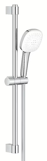 Kromirana tuš set Grohe Tempesta Cube s ručnim tušem, tuš šipkom i crijevom