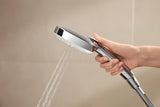 Tuš sustav Grohe Tempesta Cube System s termostatskom miješalicom u krom izvedbi, s nadglavnim i ručnim tušem