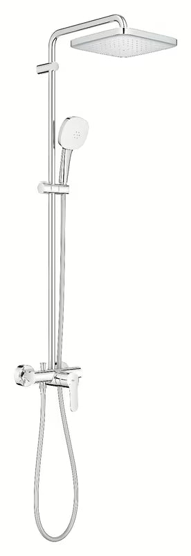 Tuš sustav Grohe Tempesta Cube System u krom izvedbi s nadglavnim i ručnim tušem