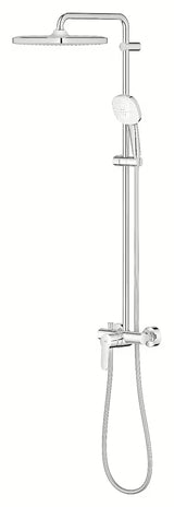 Tuš sustav Grohe Tempesta Cube System u krom izvedbi s nadglavnim i ručnim tušem