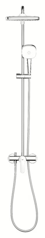 Tuš sustav Grohe Tempesta Cube System u krom izvedbi s nadglavnim i ručnim tušem