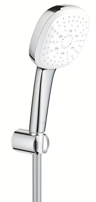 Grohe Tempesta Cube kadna tuš set u krom izvedbi s ručnim tušem, crijevom 1500 mm i zidnim držačem.