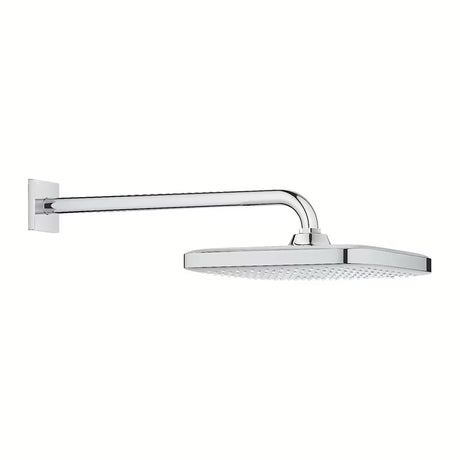 Kromirana nadglavni tuš Grohe Tempesta 250 Cube sa zidnim nosačem tuša i mlazom Rain