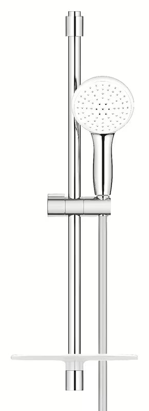 Kromirani tuš set Grohe Tempesta s ručnom tuš slušalicom, tuš šipkom, crijevom i policom EasyReach