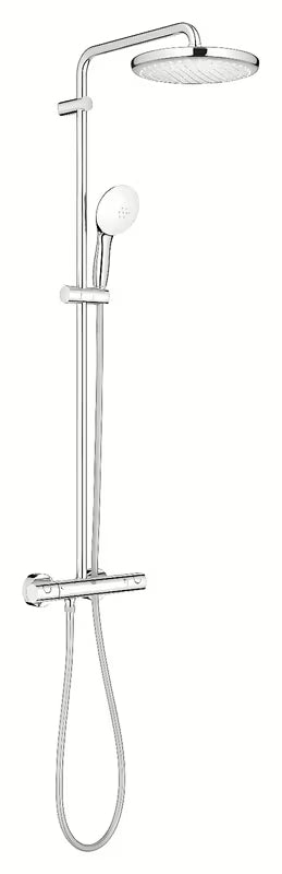 Tuš sustav Grohe Tempesta System s termostatskom miješalicom u krom izvedbi s nadglavnim i ručnim tušem