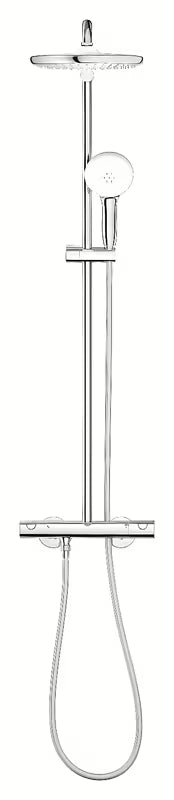 Tuš sustav Grohe Tempesta System s termostatskom miješalicom u krom izvedbi s nadglavnim i ručnim tušem