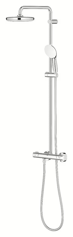 Grohe Tempesta System tuš sustav s termostatskom miješalicom u krom izvedbi s nadglavnim i ručnim tušem
