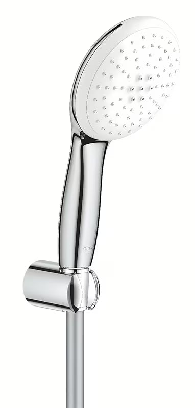 Grohe Tempesta set za kadu u krom izvedbi s ručnim tušem Tempesta 110, crijevom Relexaflex 1250 mm i zidnim držačem.