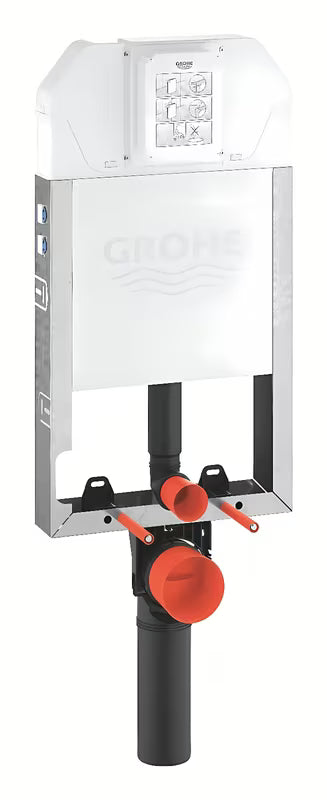 Podžbukni vodokotlić Grohe Uniset Slim pro za ugradnju u zid sa vodokotlićem Slim 3–6 l i gornjim dovodom vode.