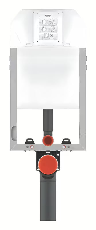 Podžbukni vodokotlić Grohe Uniset Slim pro za ugradnju u zid sa vodokotlićem Slim 3–6 l i gornjim dovodom vode.
