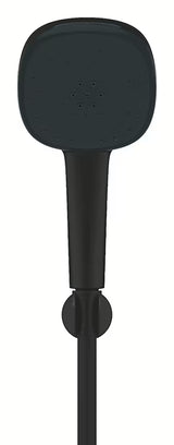 Tuš set Grohe Vitalio Comfort 110 u mat crnoj izvedbi s ručnim tušem, crijevom 1750 mm i zidnim držačem.