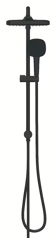 Mat crni tuš sustav Grohe Vitalio Comfort s nadglavnim tušem 250x250 mm i ručnim tušem