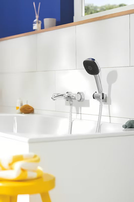 Ručni tuš Grohe Vitalio Comfort u krom izvedbi s tri vrste mlaza Rain, Jet i Massage