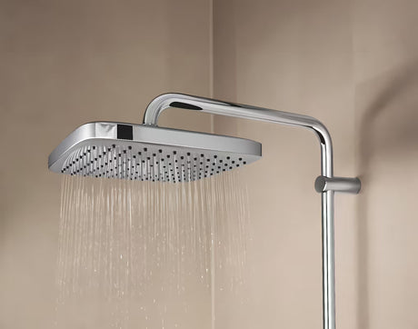 Grohe Vitalio Comfort System tuš sustav s termostatskom miješalicom u krom izvedbi s nadglavnim i ručnim tušem