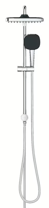 Tuš sustav Grohe Vitalio Comfort System u krom izvedbi s nadglavnim i ručnim tušem