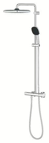 Grohe Vitalio Comfort System tuš sustav s termostatskom miješalicom u krom izvedbi s nadglavnim i ručnim tušem