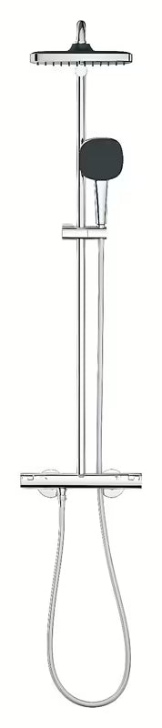 Grohe Vitalio Comfort System tuš sustav s termostatskom miješalicom u krom izvedbi s nadglavnim i ručnim tušem