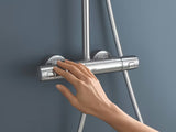 Tuš sustav Grohe Vitalio Joy XXL 310 s termostatom u krom izvedbi, s nadglavnim i ručnim tušem