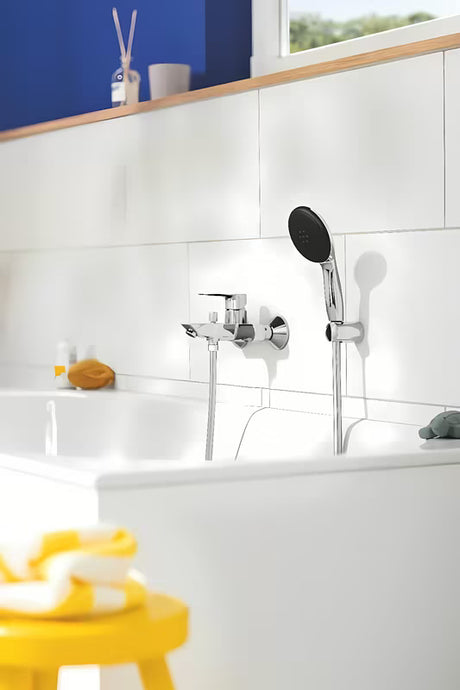 Kromirani kadni tuš set Grohe Vitalio Start s ručnim tušem, crijevom 1750 mm i zidnim držačem