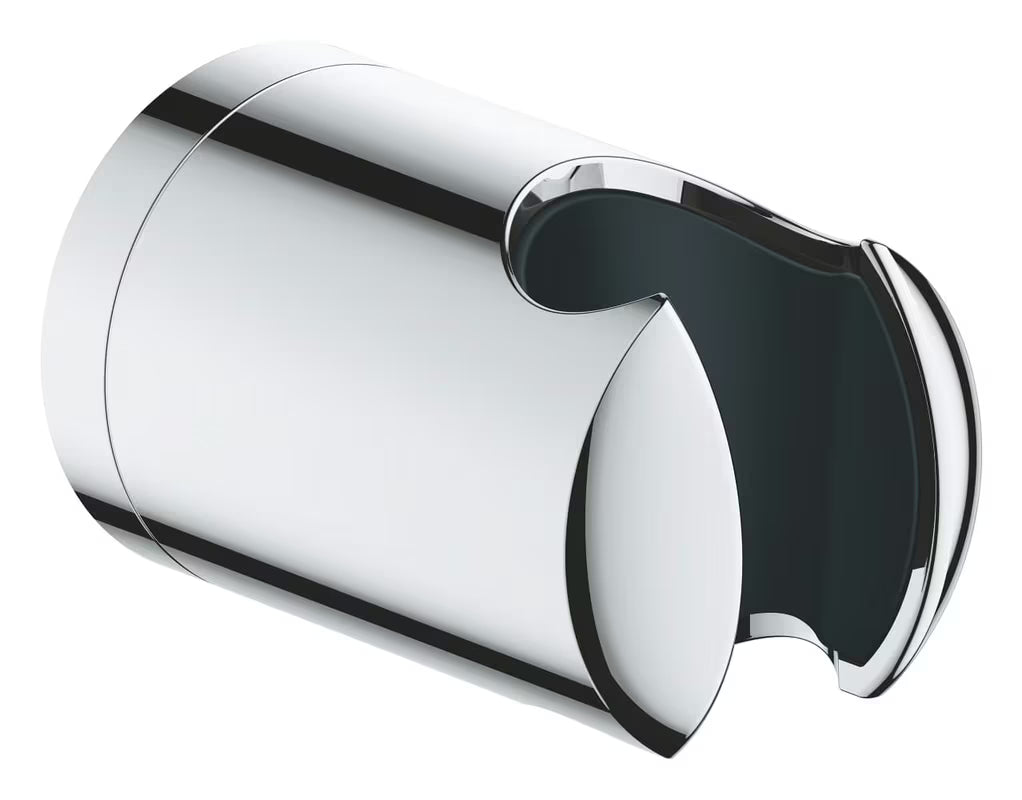 Kromirani fiksni nosač ručnog tuša Grohe Vitalio Universal pro montaža vijcima ili lijepljenjem.