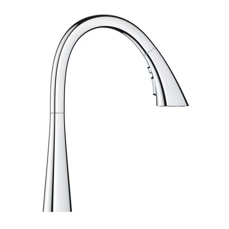 Kromirana miješalica za sudoper Grohe Zedra s visokim zakretnim izljevom i izvlačnim tušem