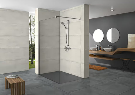 Tuš stijena Walk-In Hüppe Design pure 90 cm, sjajni krom, prozirno staklo