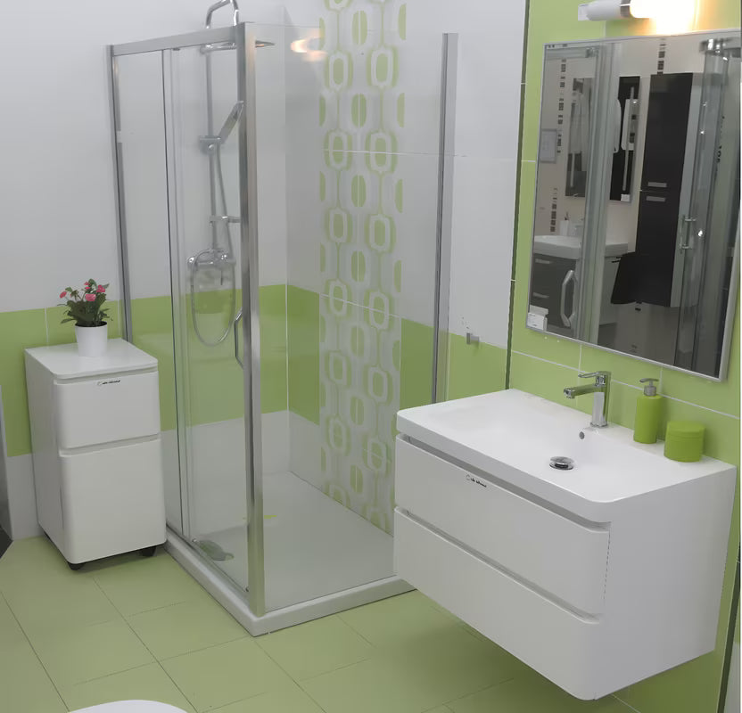 Tuš stranica za vrata  Hüppe Next 80 cm u sjajnom kromu s prozirnim staklom