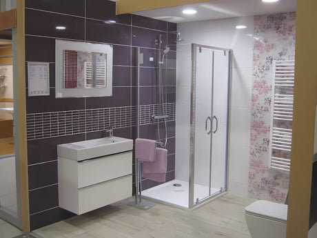 Tuš stranica za vrata  Hüppe Next 100 cm s prozirnim staklom i profilima u sjajnom kromu