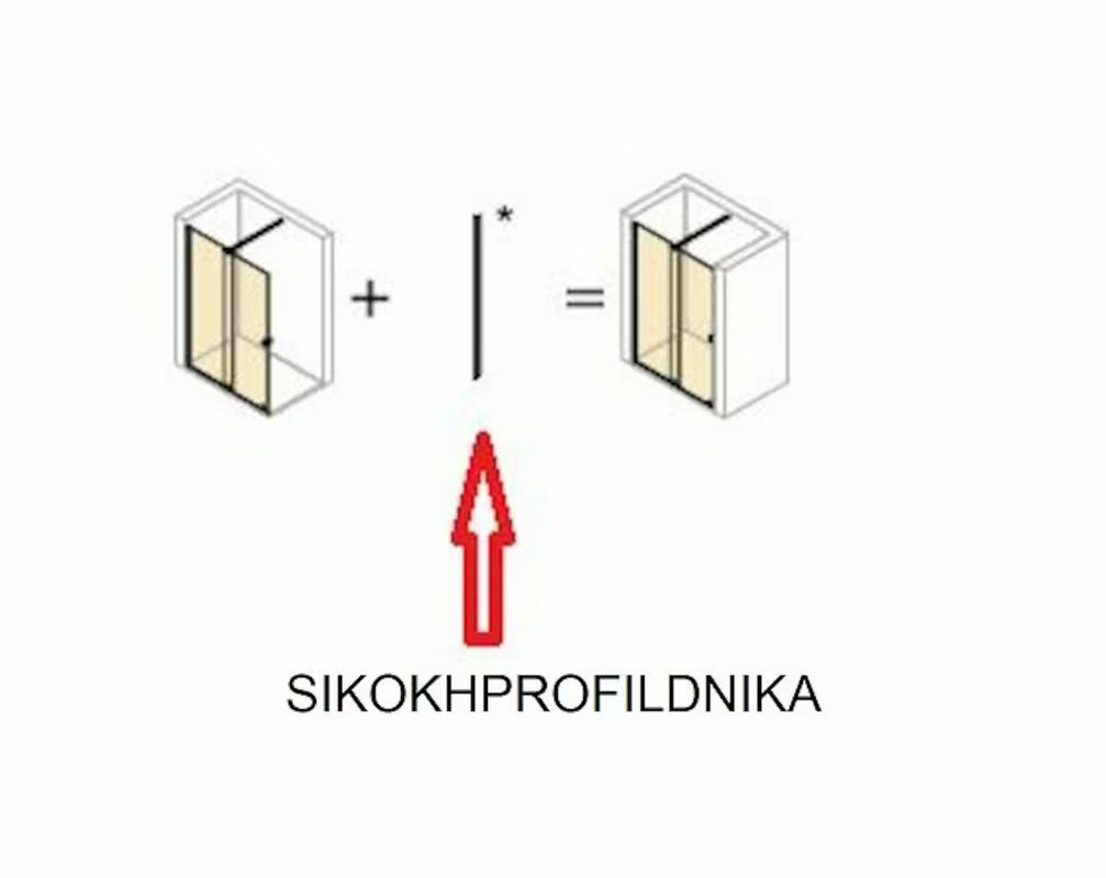 Dodatni set Hüppe Profil Chrome pro za ugradnju vrata u nišu