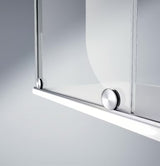 Tuš stijena Walk-In Hüppe Xtensa pure 180 cm u sjajnom kromu s prozirnim staklom bez dekora.