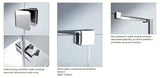 Tuš stijena Walk-In Hüppe Xtensa pure 140 cm u sjajnom kromu s prozirnim staklom i kliznim sustavom.