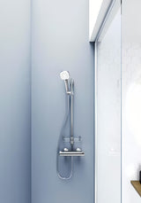 Tuš set Hansa Basicjet u krom izvedbi s ručnim tušem, šipkom, posudicom za sapun i crijevom.