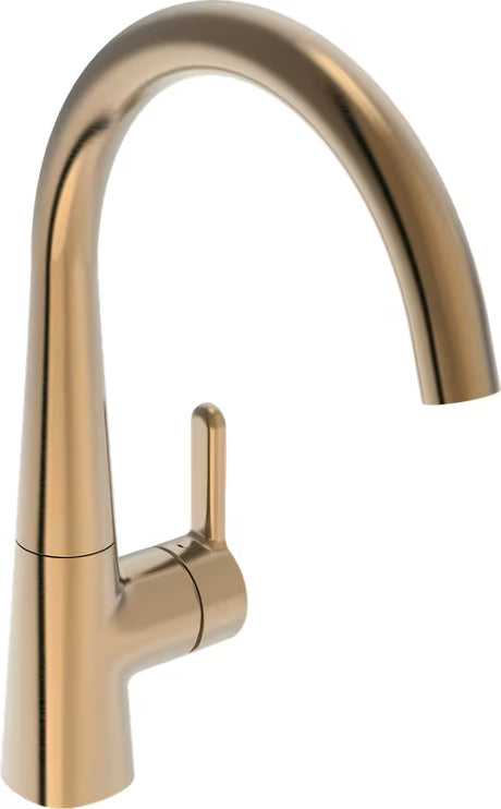 Hansa Designo miješalica za sudoper u obradi brušena bronca s okretnim izljevom i upravljanjem ručicom.