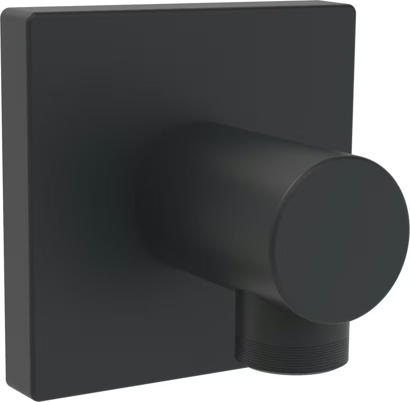 Podžbukni priključak Hansa u crnoj mat boji s kvadratnom rozetom pro zidni priključak.