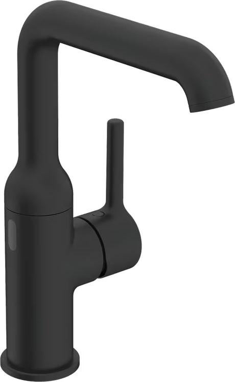 Senzorska miješalica za umivaonik Hansa Vantis u crnoj mat izvedbi sa zakretnim izljevnim krakom