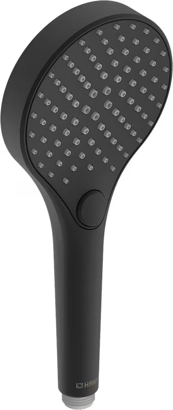 Crna mat ručni tuš Hansa Viva, ručni tuš s 3 mlaza i priključkom G1/2.