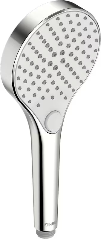 Kromirana ručni tuš Hansa Viva, ručni tuš s 3 funkcije, promjer 11 cm.